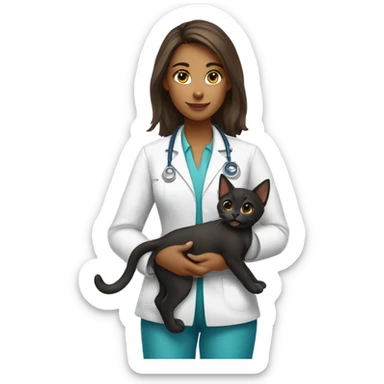Veterinarian girl  sticker
