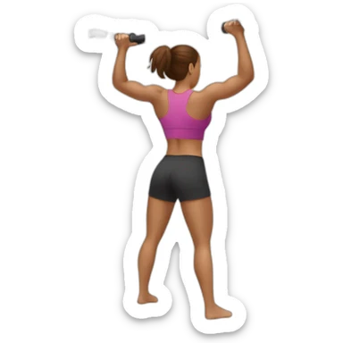 woman doing pull-ups sticker