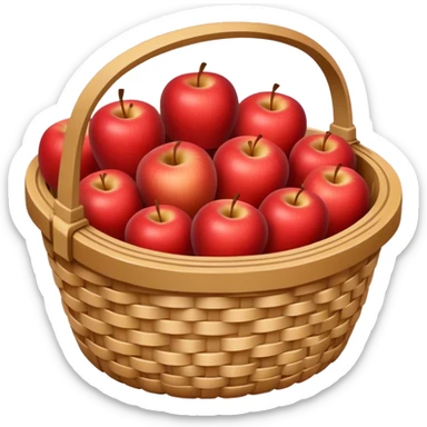Empty basket to fill apples  sticker