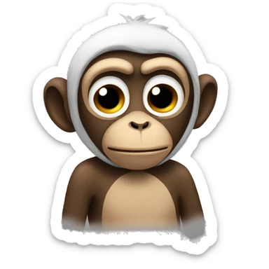 very very very alone and sad monkey  sticker