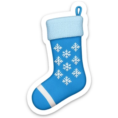 light blue Christmas stocking sticker