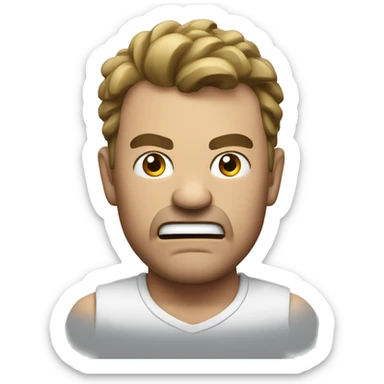 Man raging on the game  sticker