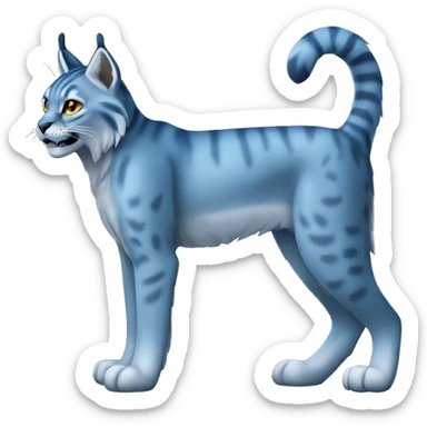 A blue lynx full body sticker
