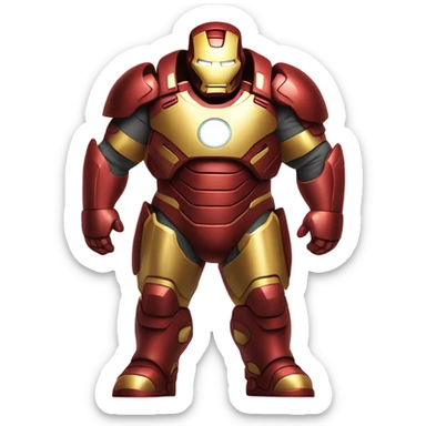 Fat iron man  sticker