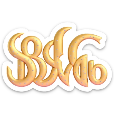 Shiny gold metallic foil reflecting light with sparkles sticker