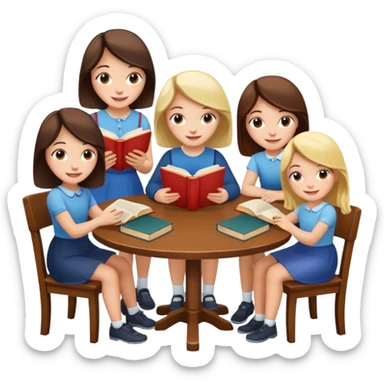 books club girls only under the table sticker