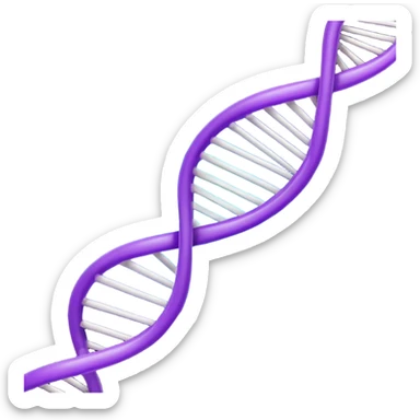 I want a DNA helix in the foreground. Background to be a rippled purple sheet. sticker