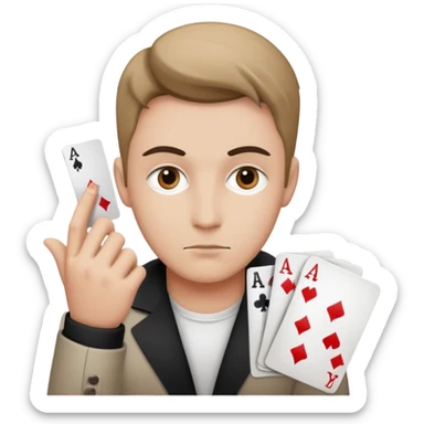 Poker face  sticker