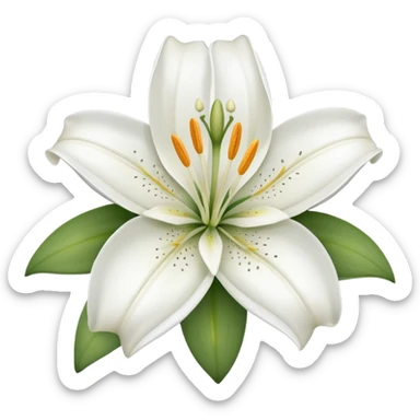 Lily flower sticker