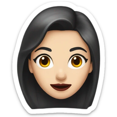 femme brune déguisée en dracula sticker