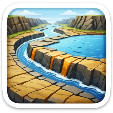 continental plates sliding past one another  sticker