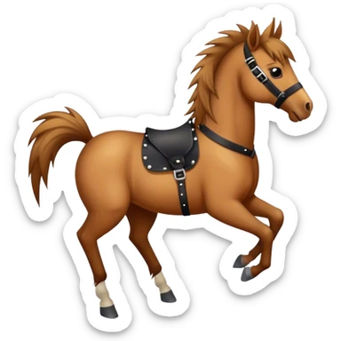 horse with a punk hairstyle sticker