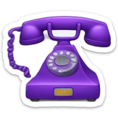 purple phone sticker