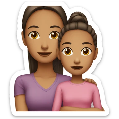 Mom and daughter  sticker