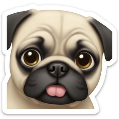 black pug sticker