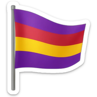 Bandera rojo amarillo morado sticker