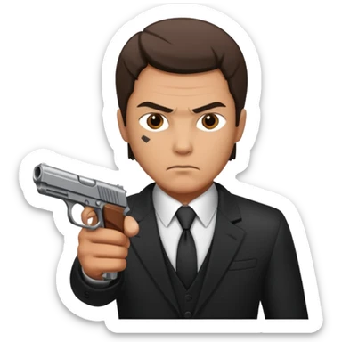 hitman with pistol sticker