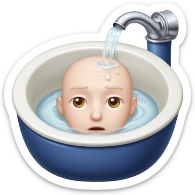 Head in a toilet sticker