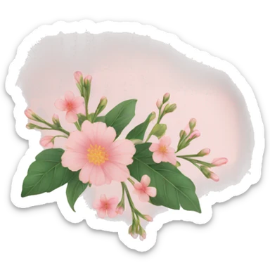 Light pink floral serving tray sticker