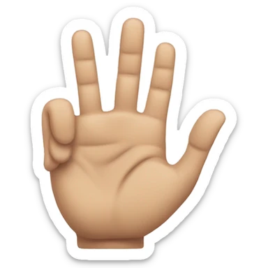 Hand showing the sign of ‘so so’ or average sticker