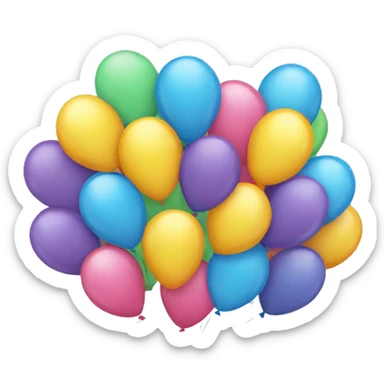party balloons sticker