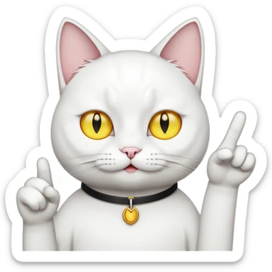 Un chat qui fait un doigt d’honneur sticker
