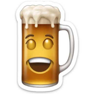 Caca qui bois une bière sticker