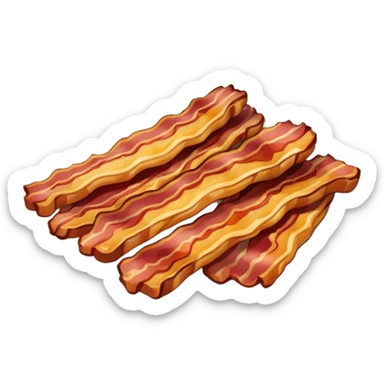 bacon on a plate sticker