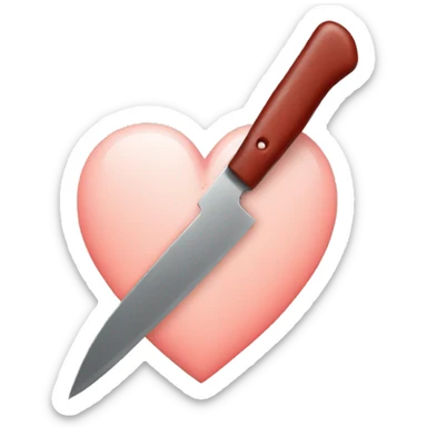 A heart with a knife inside  sticker