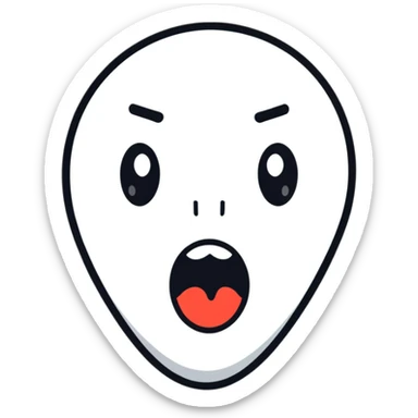 shocked face screaming sticker