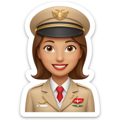 Stewardess Emirates  sticker