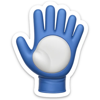 cartoon glove hand emoji, inspired by classic animation sticker