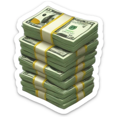 stack of money sticker