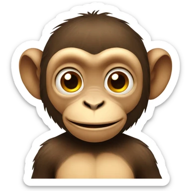 Monkey celebrating New Year’s sticker