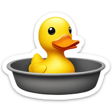 Rubber duck ceramic tray sticker