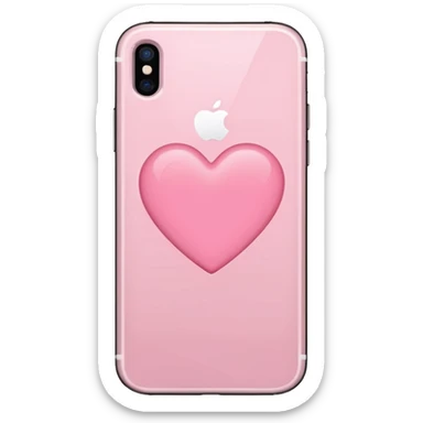 Baby Pink iPhone heart sticker