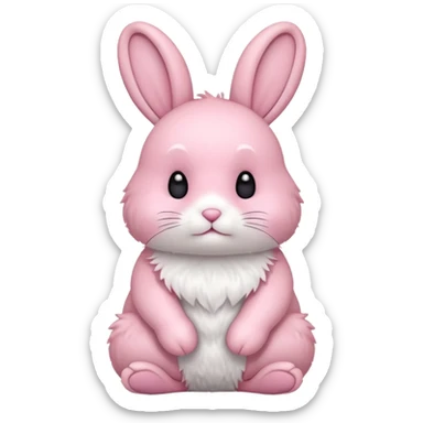 pink rabbit sticker