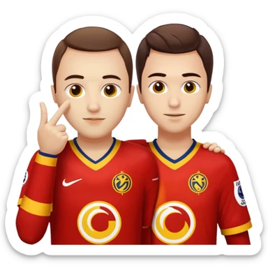 Galatasar lı bir taraftar fenerli bir taraftara sarırıp sus işareti yapıyor sticker