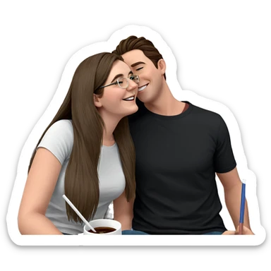 couple enjoying a moment together sticker