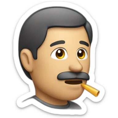 Man tell keep quiet and hear sticker