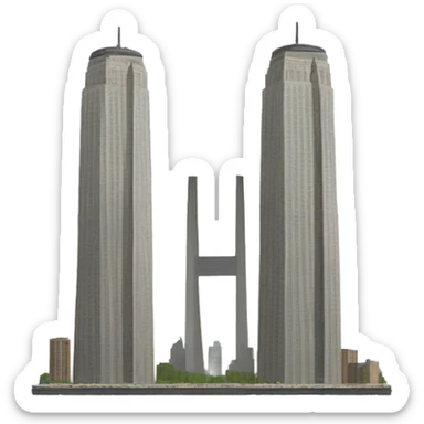 Twin towers  sticker