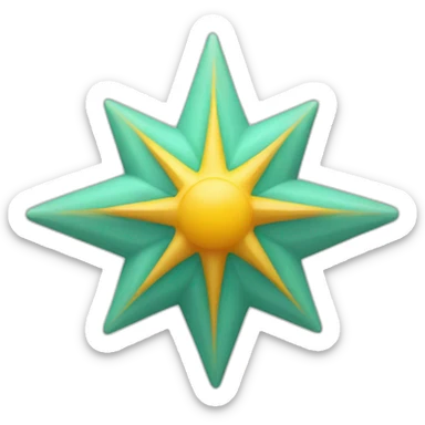 eight pointed star, #36242c sticker