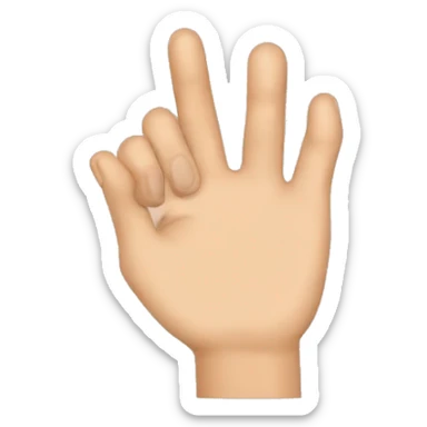 Index finger on left and right hands rubbing together sticker