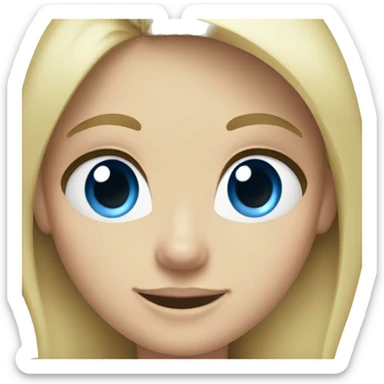dentist with blonde hair in ponytail with blue eyes sticker