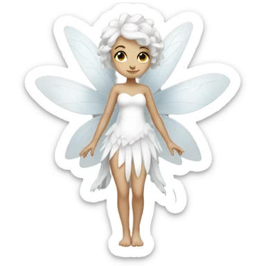 Full body fairy all white sticker