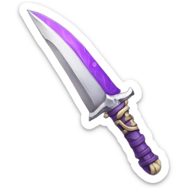 3d skeleton purple fire espada sticker