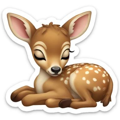baby Deer sleeping sticker