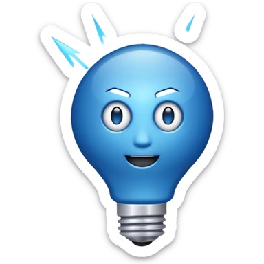 genera un razo de electricida azul sticker