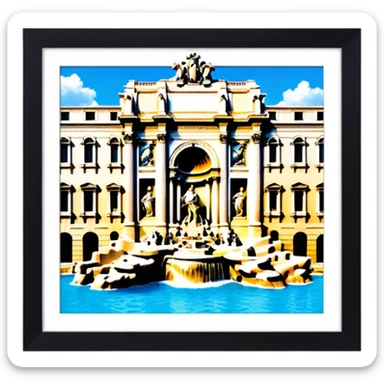 trevi fountain view from up above
no square style no frame sticker