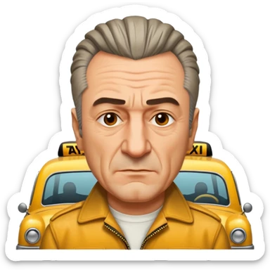 deniro dans taxi driver avec la crete sticker